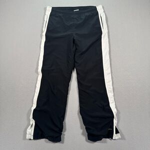 Vintage Nike Sweatpants Womens Large Black White Track Pants Swoosh‎ Sports Y2K